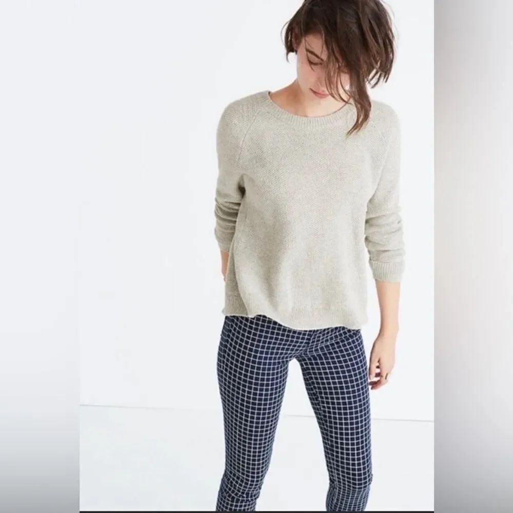 Madewell Womens Gray Province Cross Back Pullover Sweater XXS